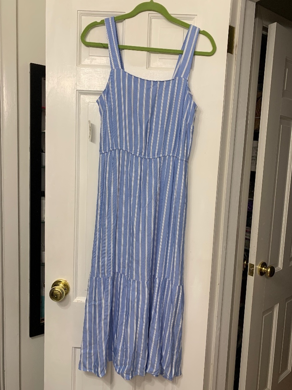 Amazon essentials French blue/white stripe dress